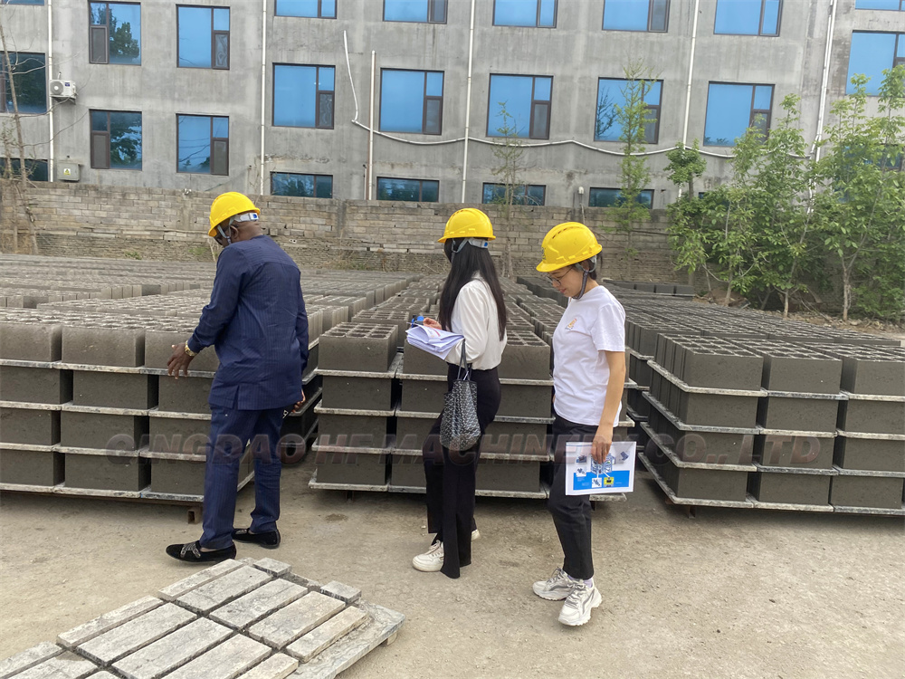 Nigerian Clients Tour HF Machinery CO., LTD's Block Machine Factory